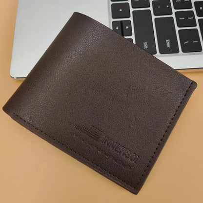 Men Purse Black Coin Wallet Male Business Id Cards Holder Pu Leather Multiple Slot Casual Large Capacity Dollar Coin Money Bags