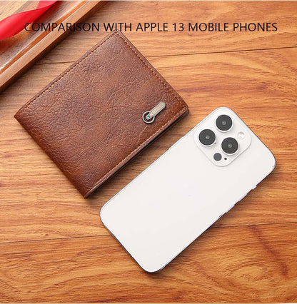 Men Purse Black Coin Wallet Male Business Id Cards Holder Pu Leather Multiple Slot Casual Large Capacity Dollar Coin Money Bags
